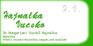 hajnalka vucsko business card